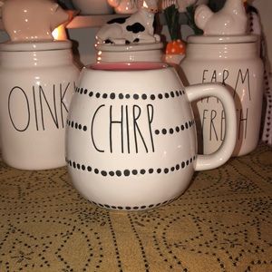 Rae Dunn CHIRP Large Dotted Mug